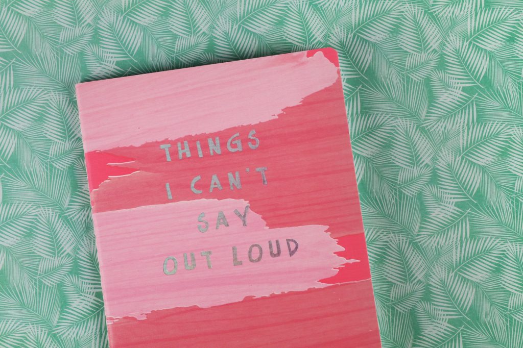 things i can t say out load book on green textile