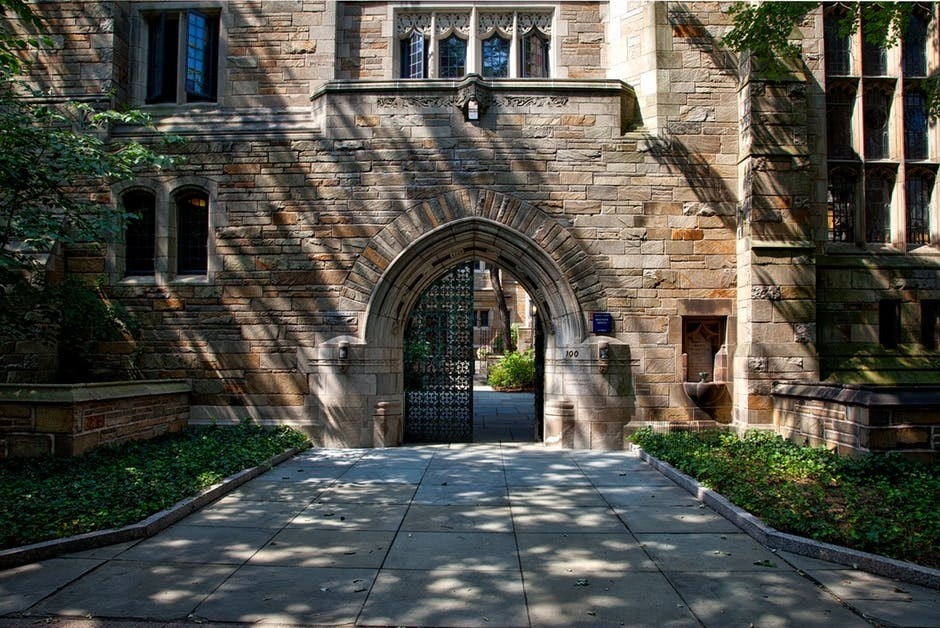 Image of an entryway at Yale University