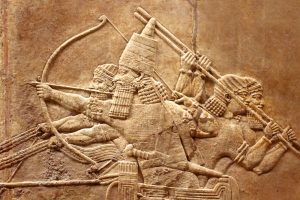 Assyrian,Relief,On,Wall,,Ancient,Carving,On,Stone,From,Middle