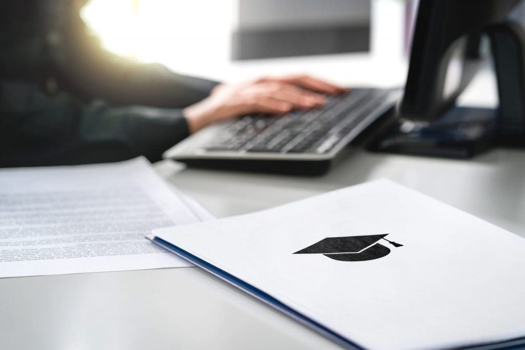 student working