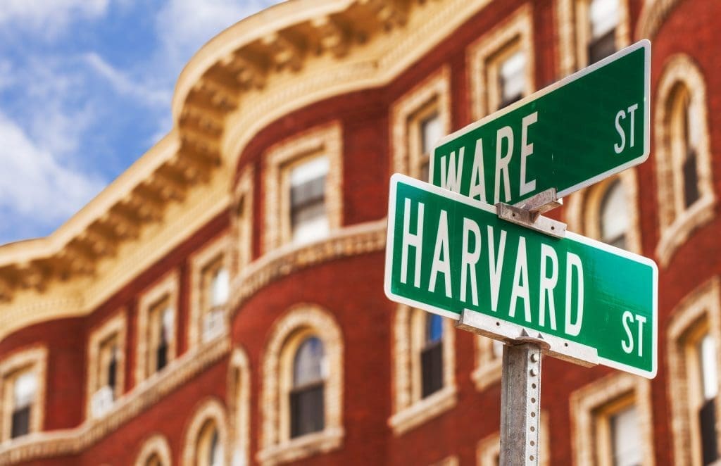 Harvard street sign