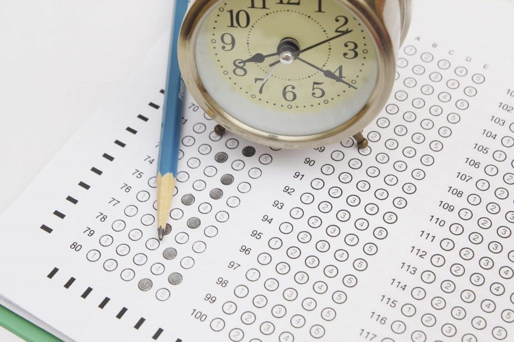 Standardized test form