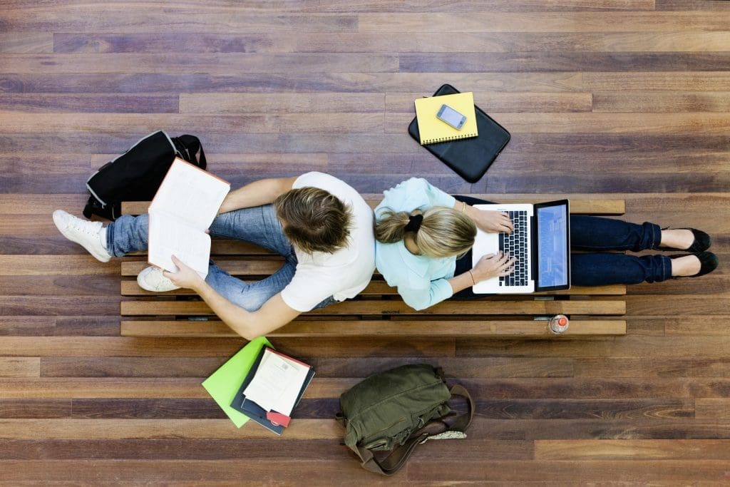 students working