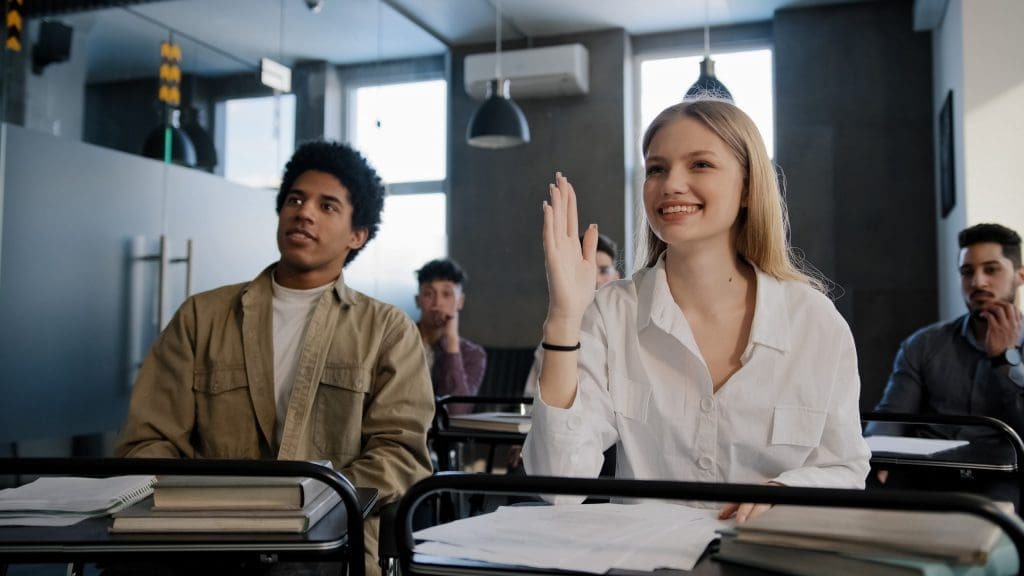 students attentive in class