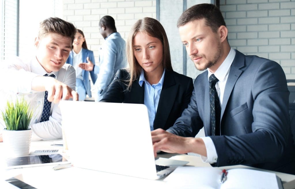business team working together