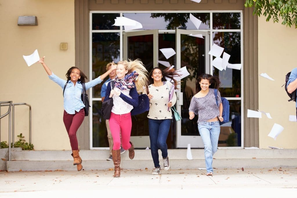 highschoolers celebrate end of semester
