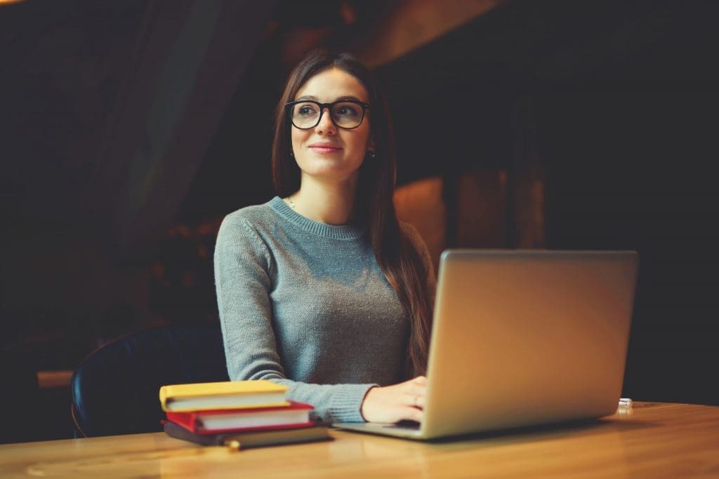 student working