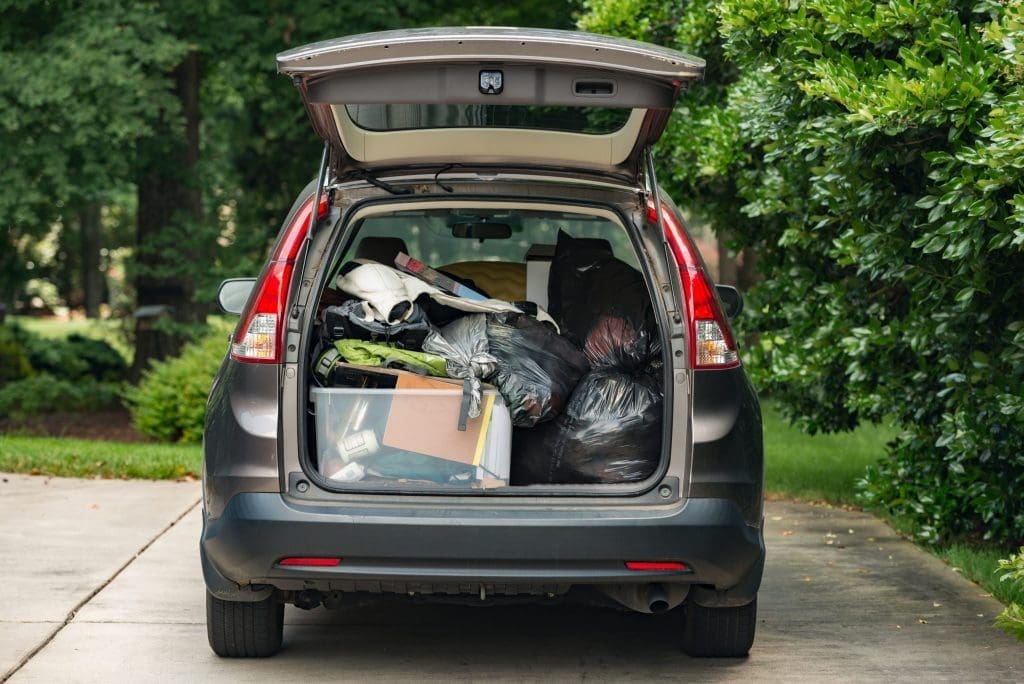 packing up for college move in