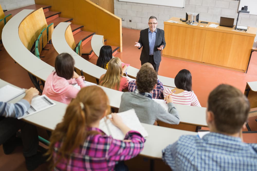 students in lecture hall