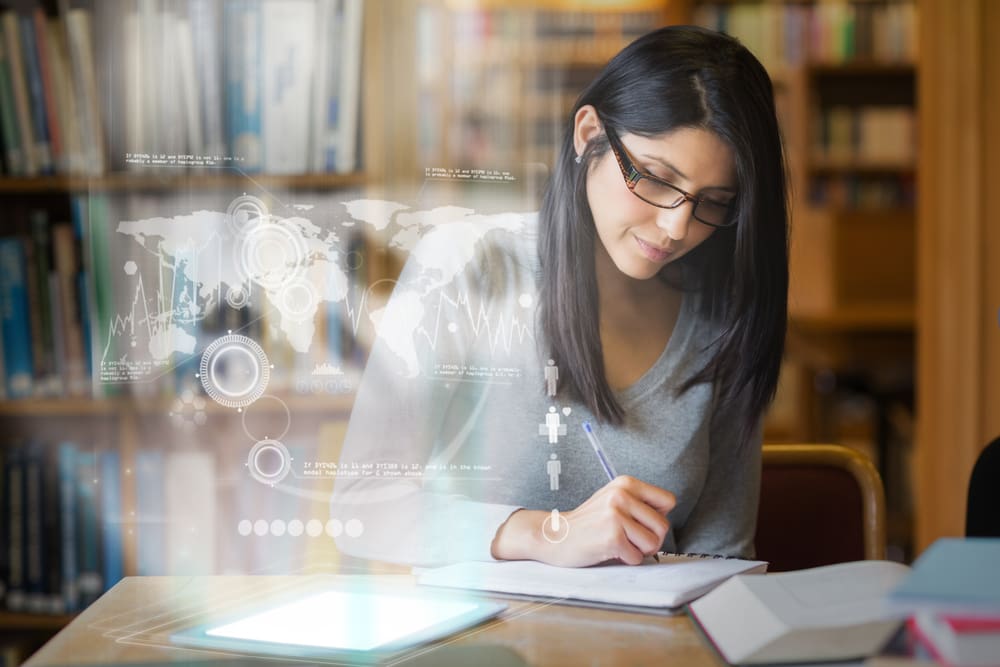 student studying international trade