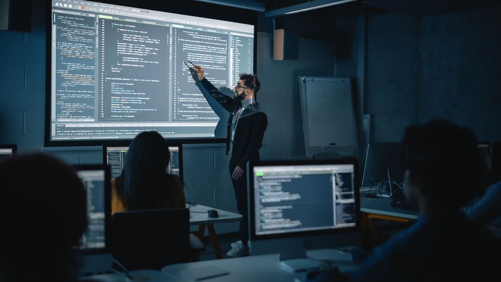 computer science lecture in class