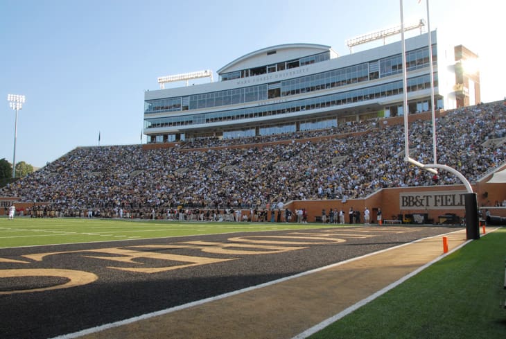 Image of the Wake Forest University football stadium