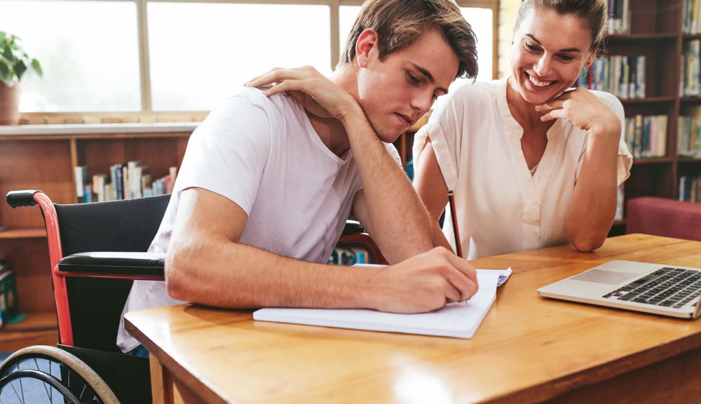 Students studying