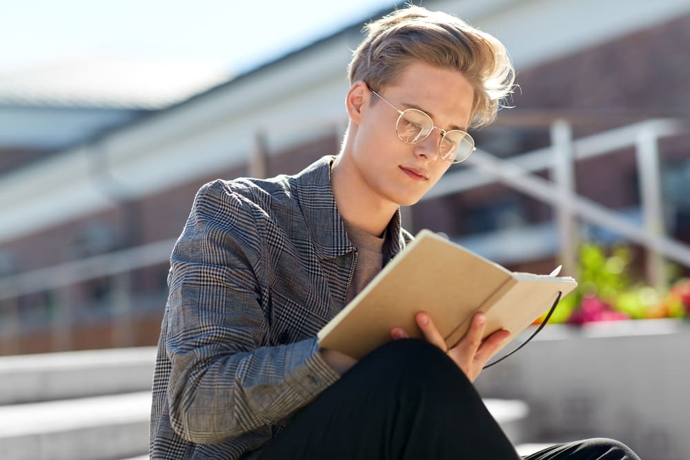 Student in the sun