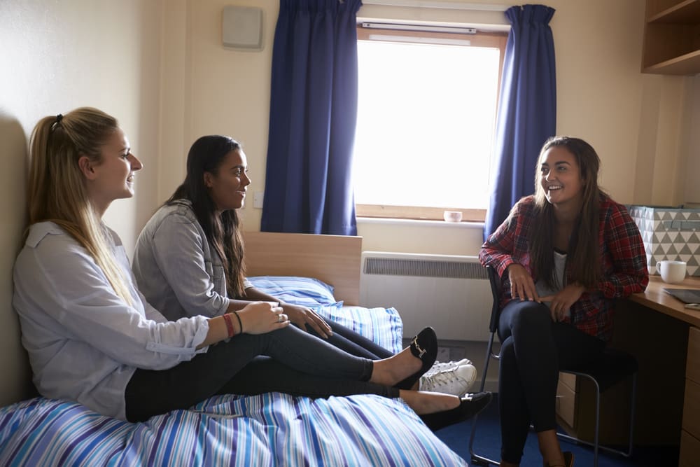 Girls in dorm room