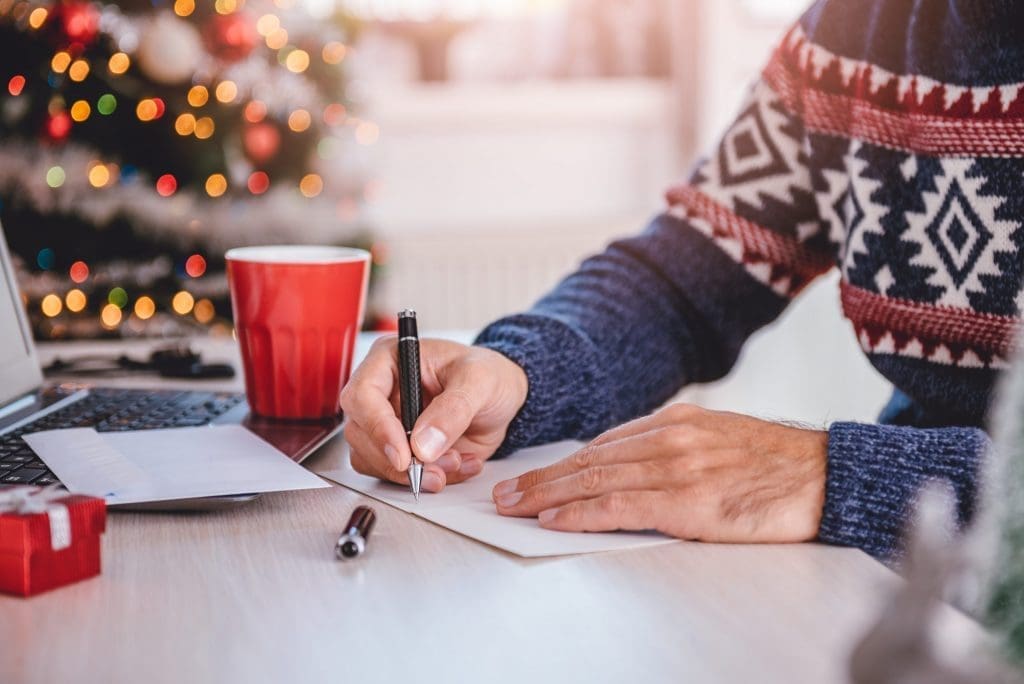 writing greeting card
