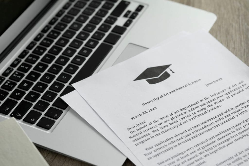 acceptance letter