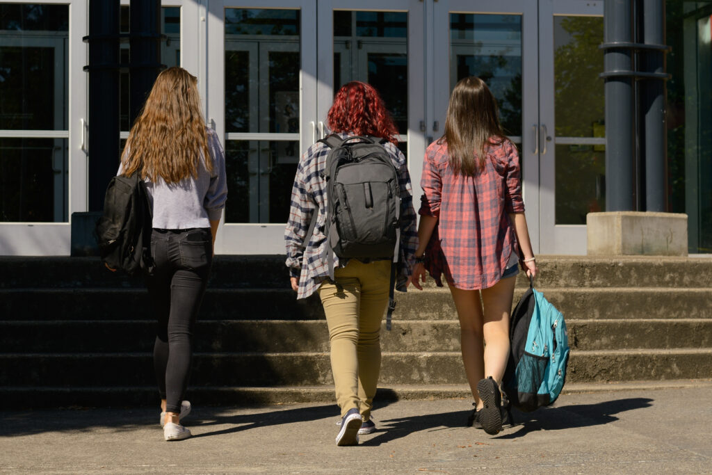 High school sophomores entering class