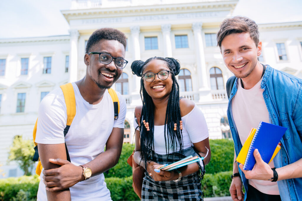 Students participating in a summer program for college resume
