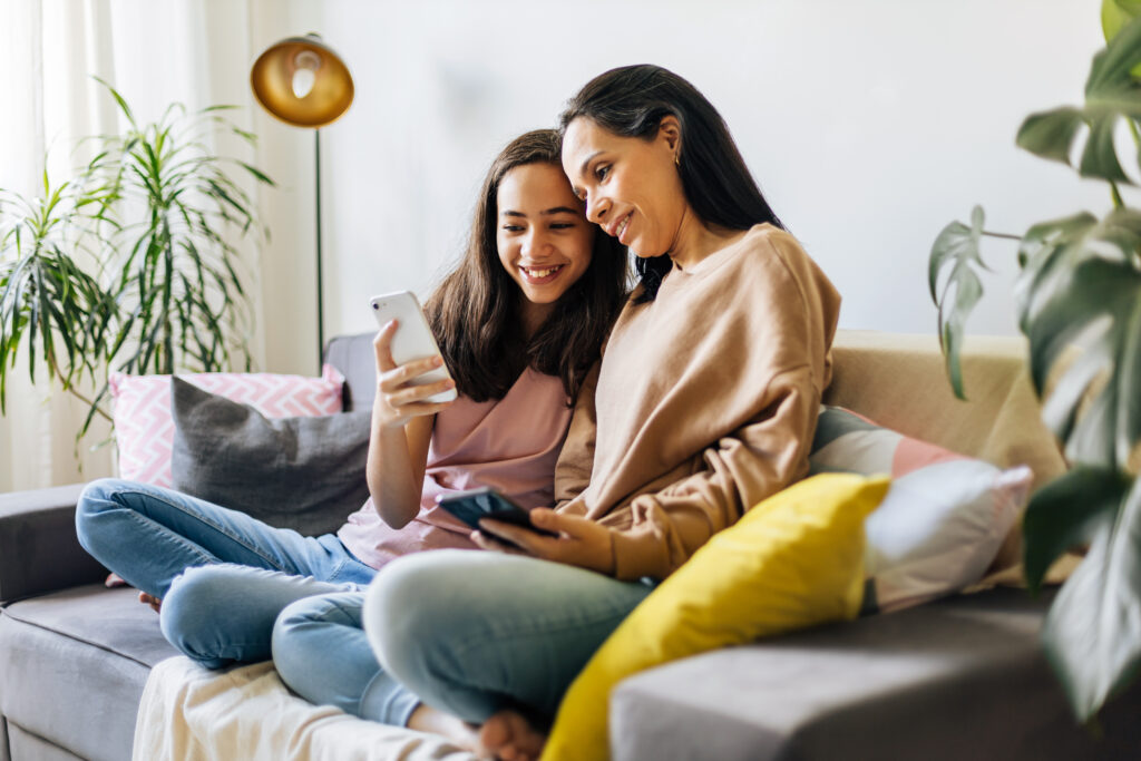 High school student and parent answering college admissions FAQs